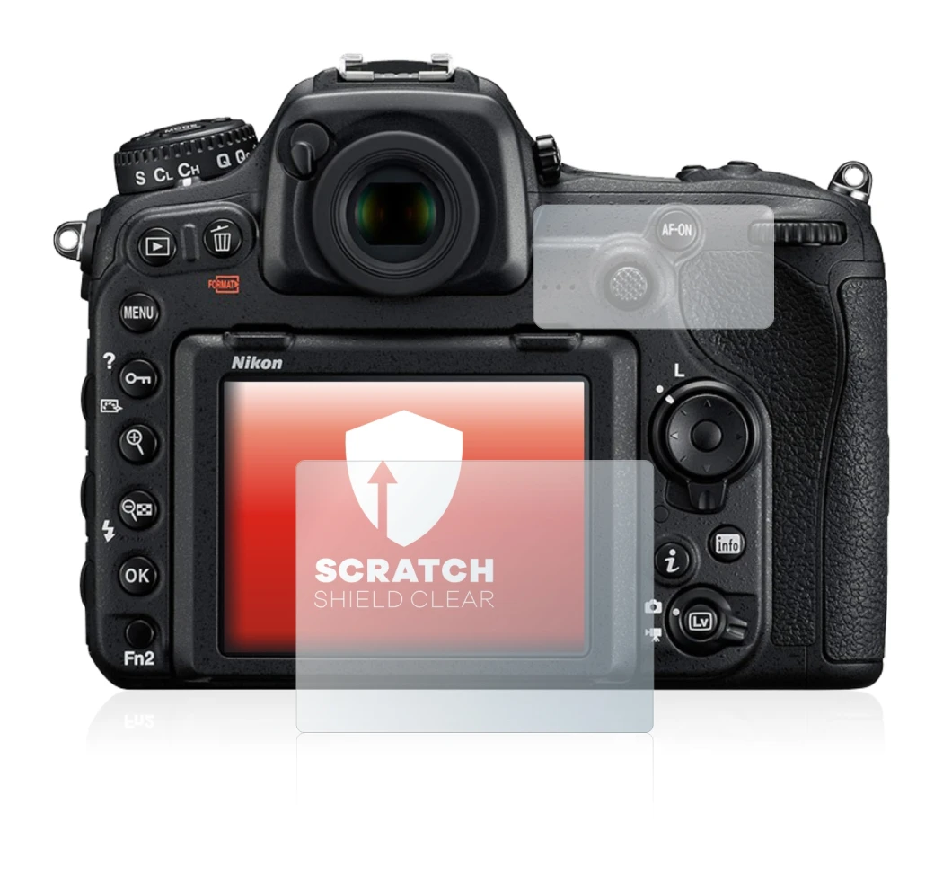 Image of the device Nikon D500 with a wide variety of screen protectors.