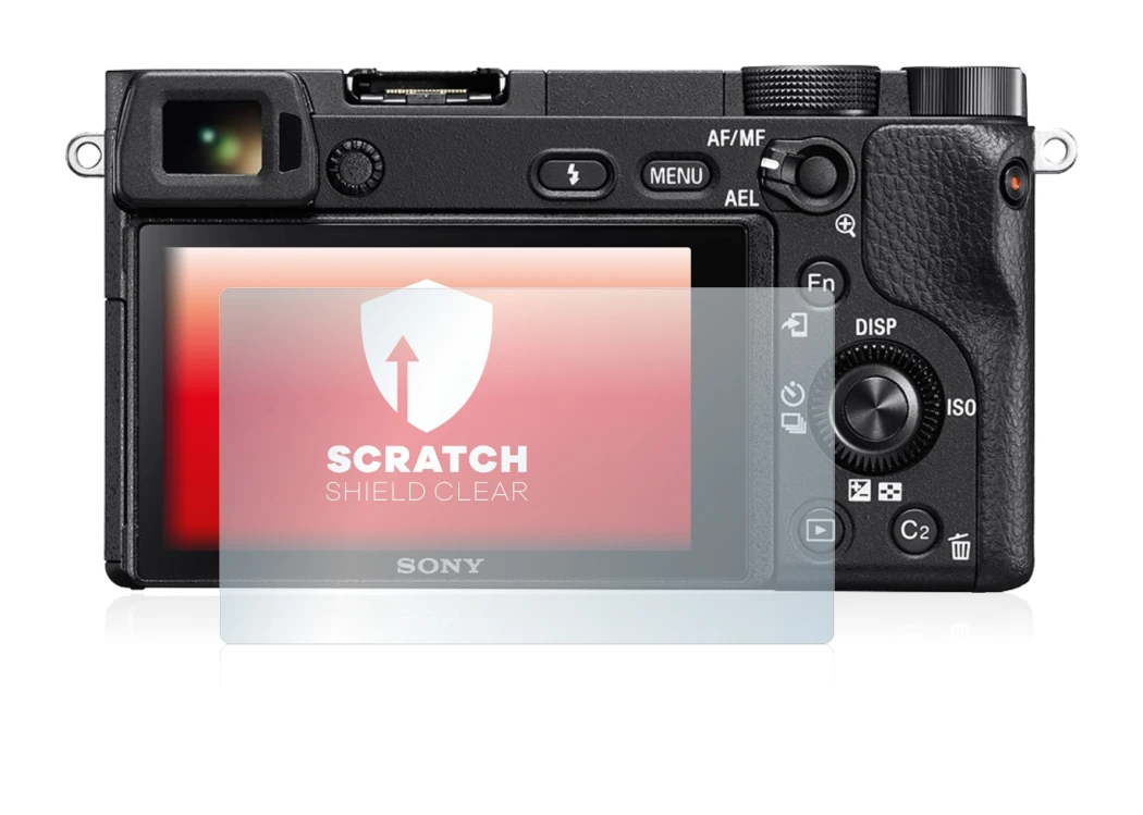 Image of the device Sony Alpha 6300 with a wide variety of screen protectors.