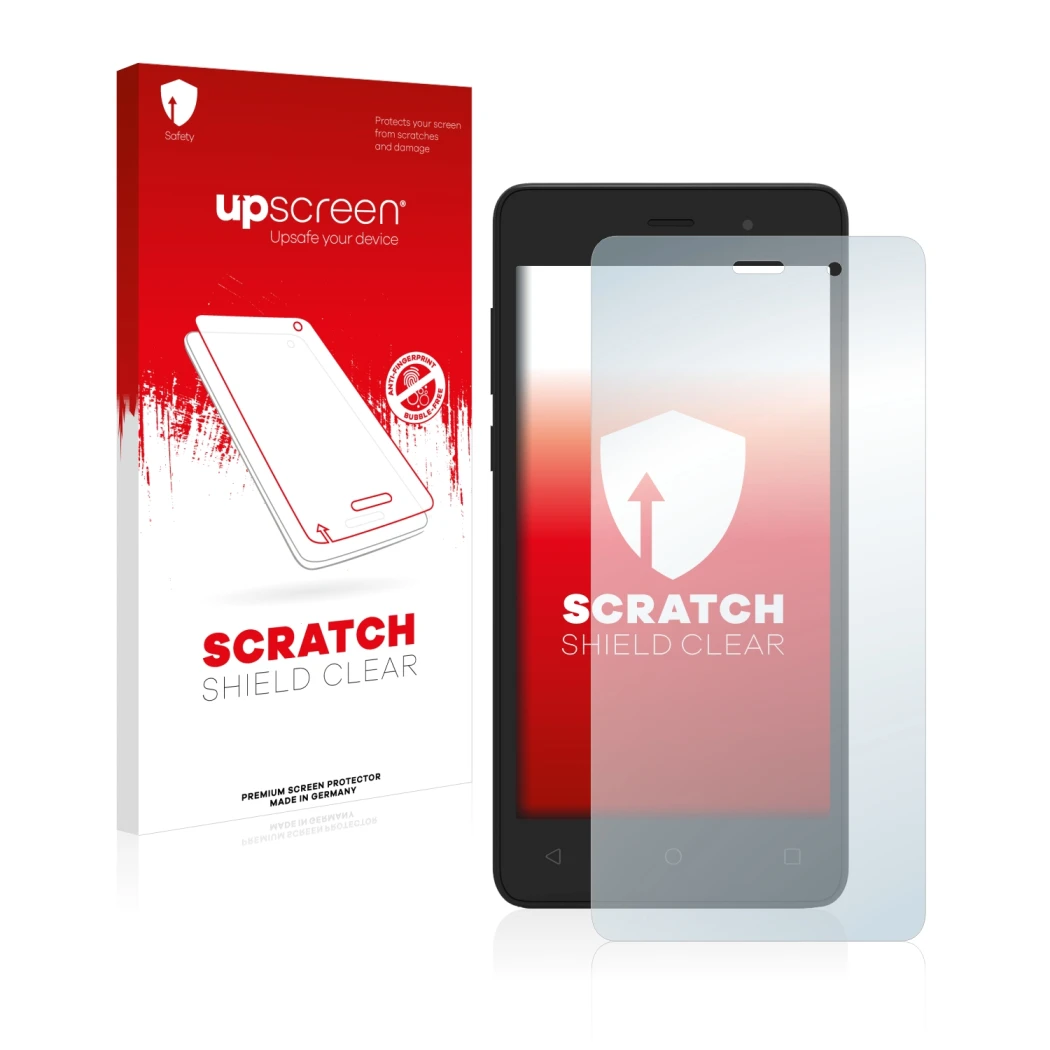 Front side of a product packaging with the brand logo upscreen. Next to it is the device Archos 45d Platinum shown with the co