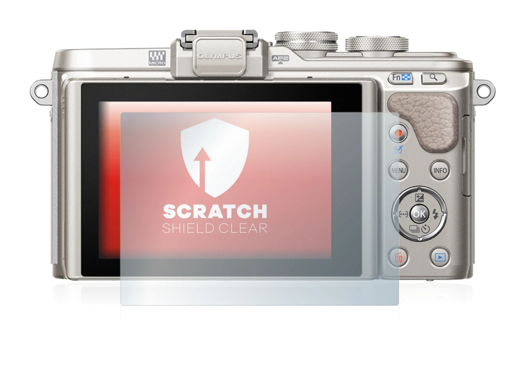 Image of the device Olympus PEN E-PL8 with a wide variety of screen protectors.
