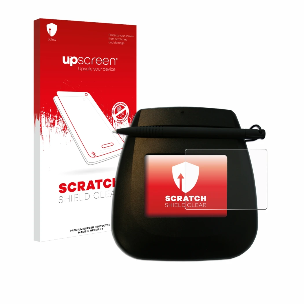Front side of a product packaging with the brand logo upscreen. Next to it is the device ePadLink ePad Ink shown with the corr