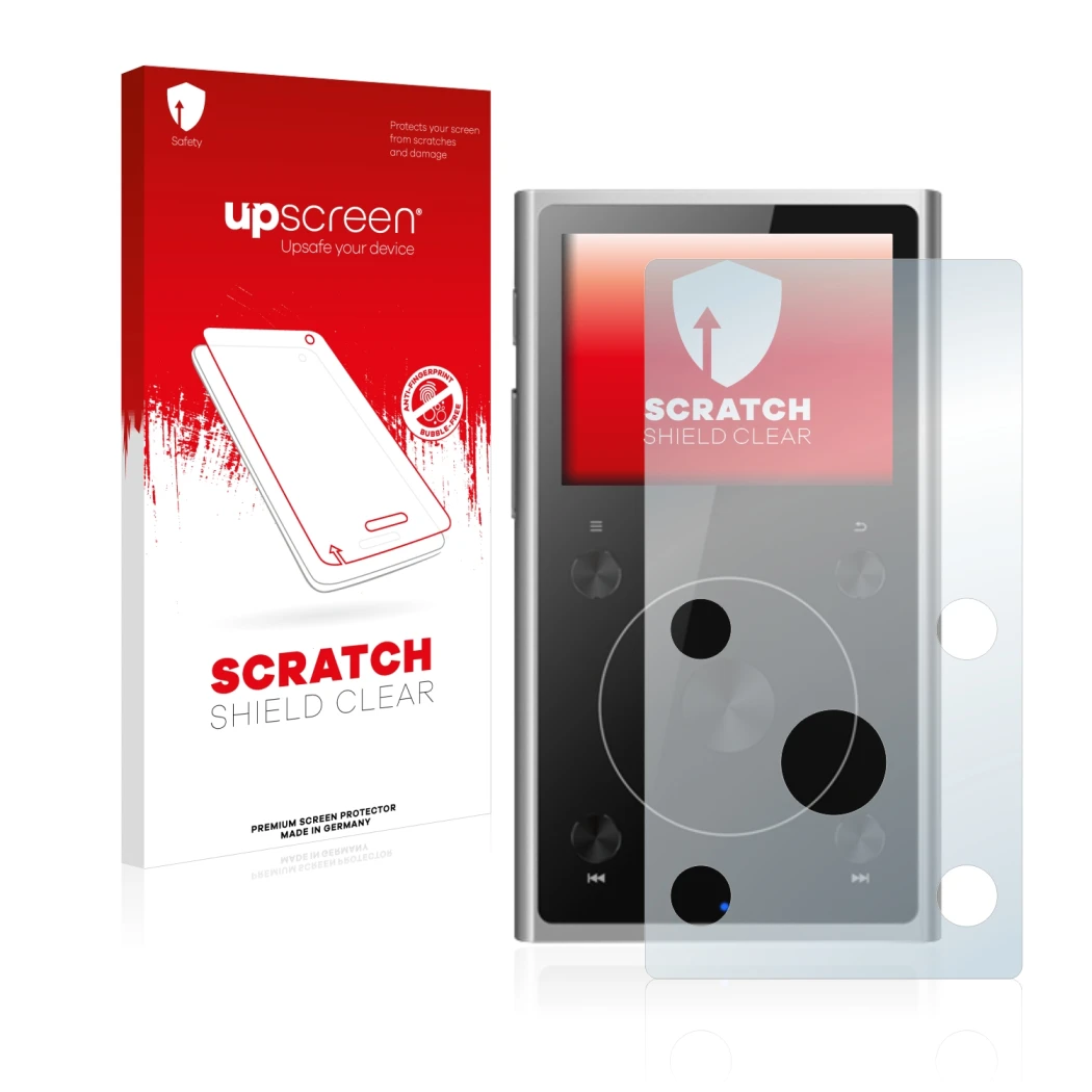 Front side of a product packaging with the brand logo upscreen. Next to it is the device FiiO X1 II shown with the correspondi