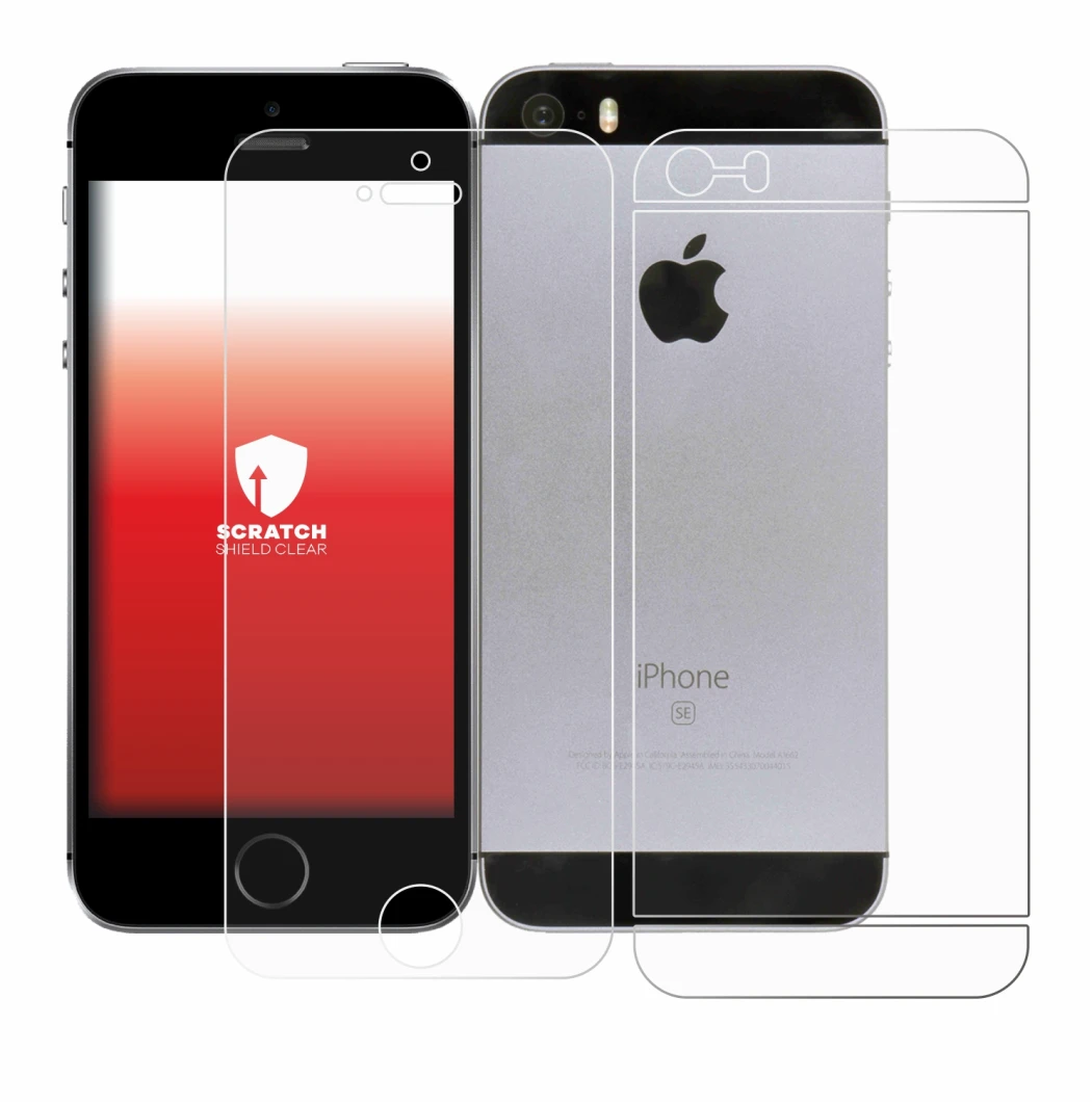 Image of the device Apple iPhone SE 2016 (Front+Back) with a wide variety of screen protectors.