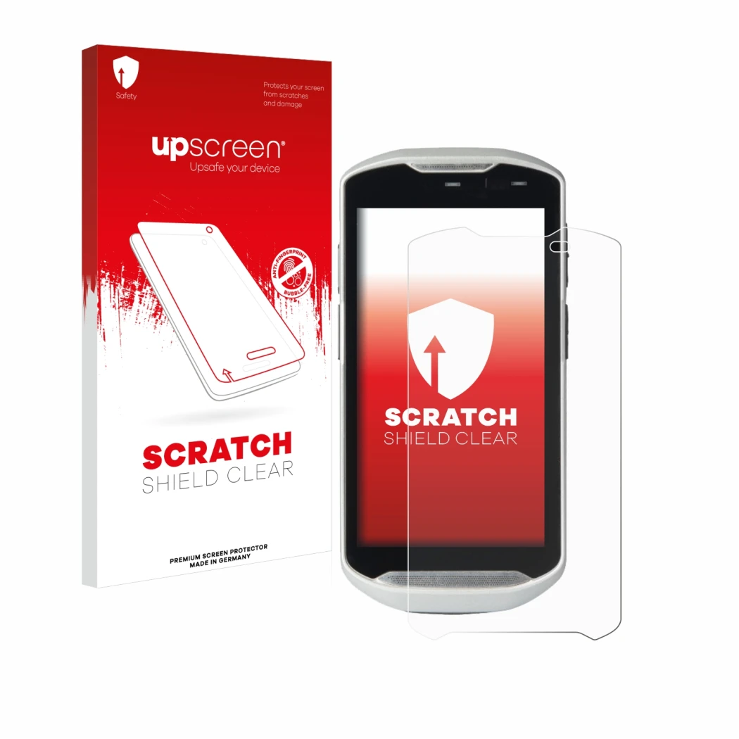 Front side of a product packaging with the brand logo upscreen. Next to it is the device Zebra TC51 shown with the correspondi