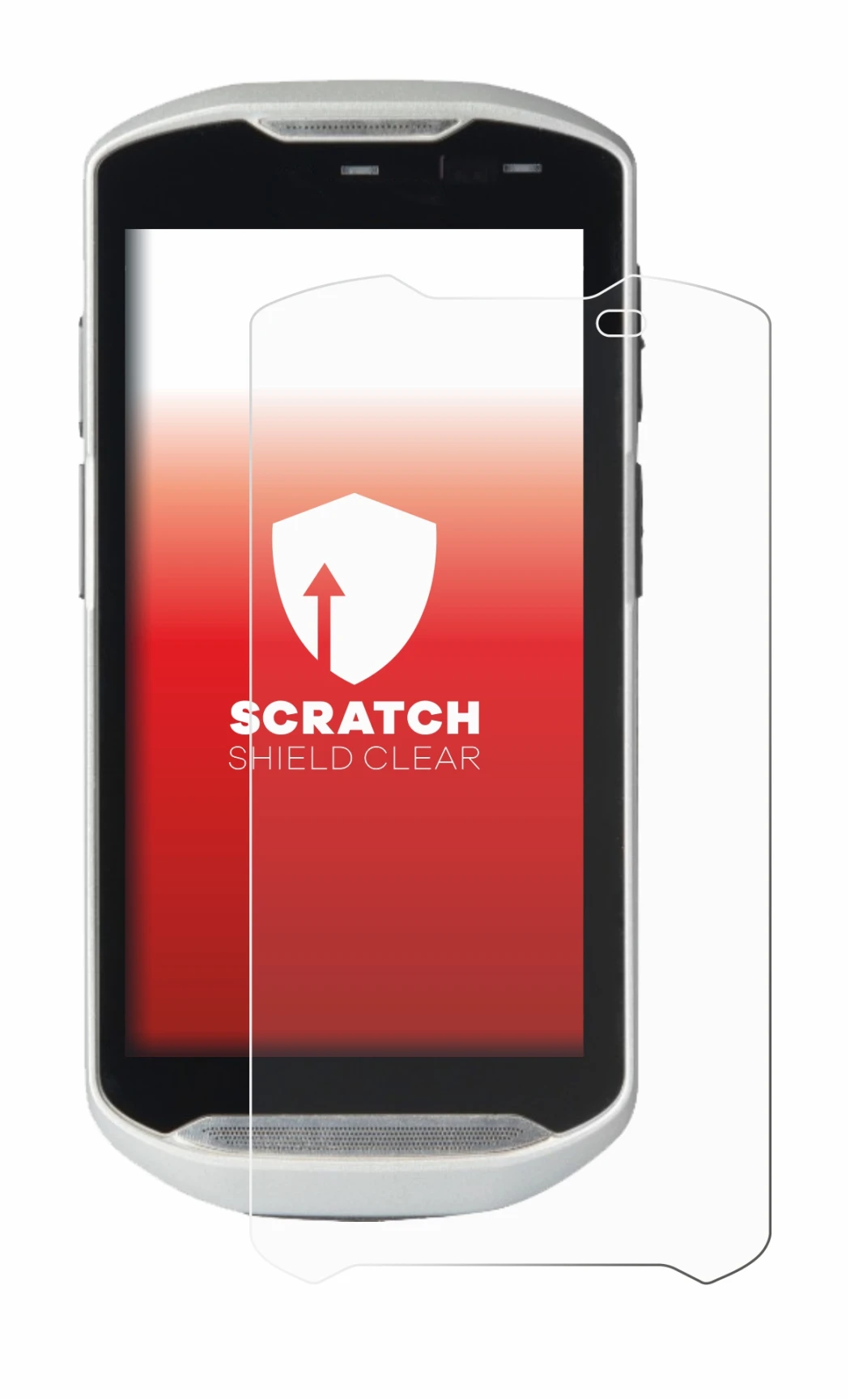 Image of the device Zebra TC51 with a wide variety of screen protectors.