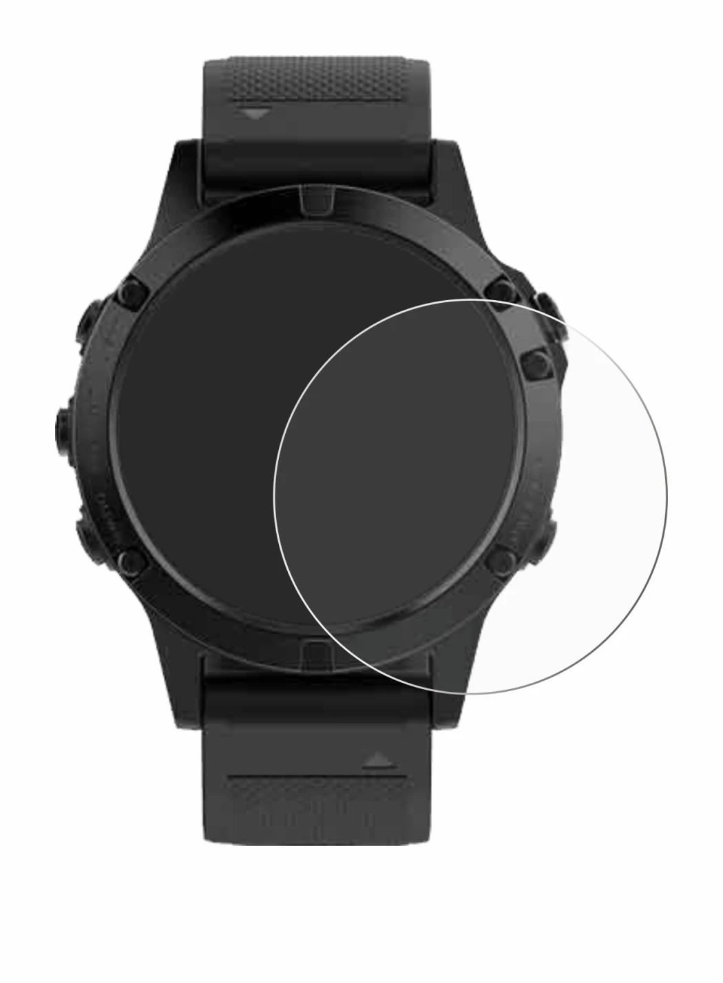 Image of the device Garmin Fenix 5 (47 mm) with a wide variety of screen protectors.