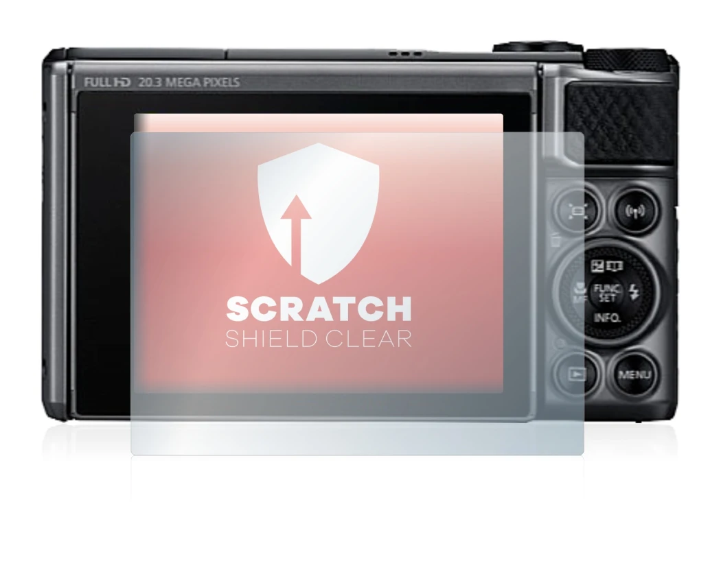 Image of the device Canon PowerShot SX730 HS with a wide variety of screen protectors.