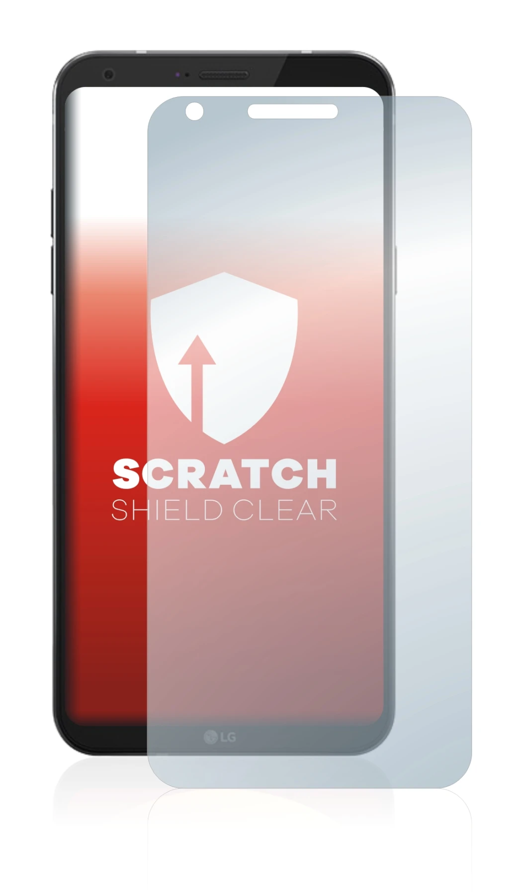 Image of the device LG Q6 with a wide variety of screen protectors.