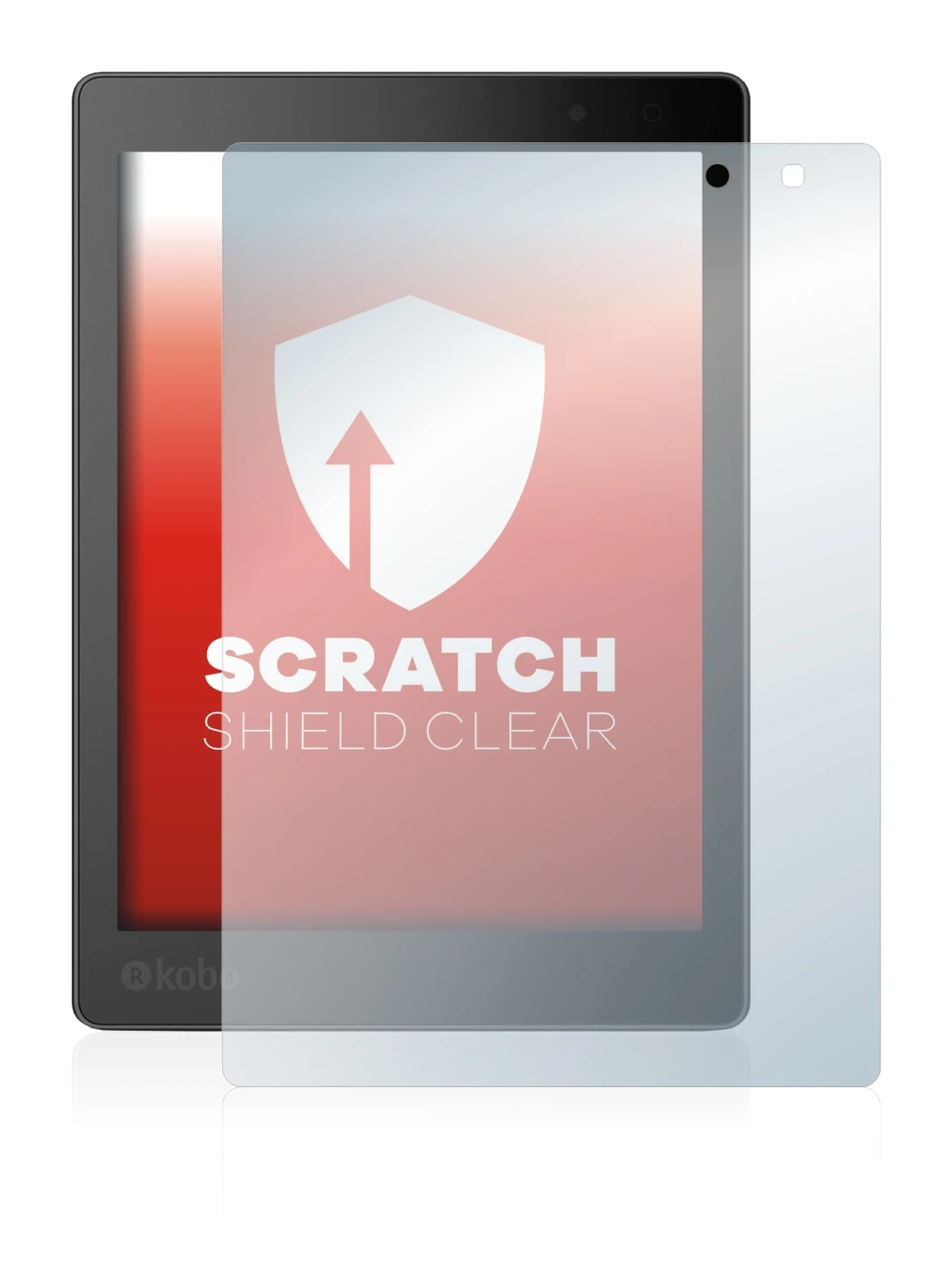 Image of the device Kobo Aura One with a wide variety of screen protectors.