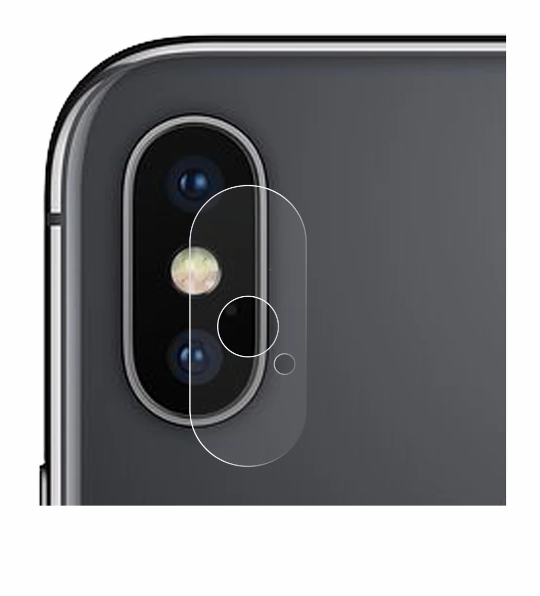 Image of the device Apple iPhone X (ONLY Camera Lens) with a wide variety of screen protectors.
