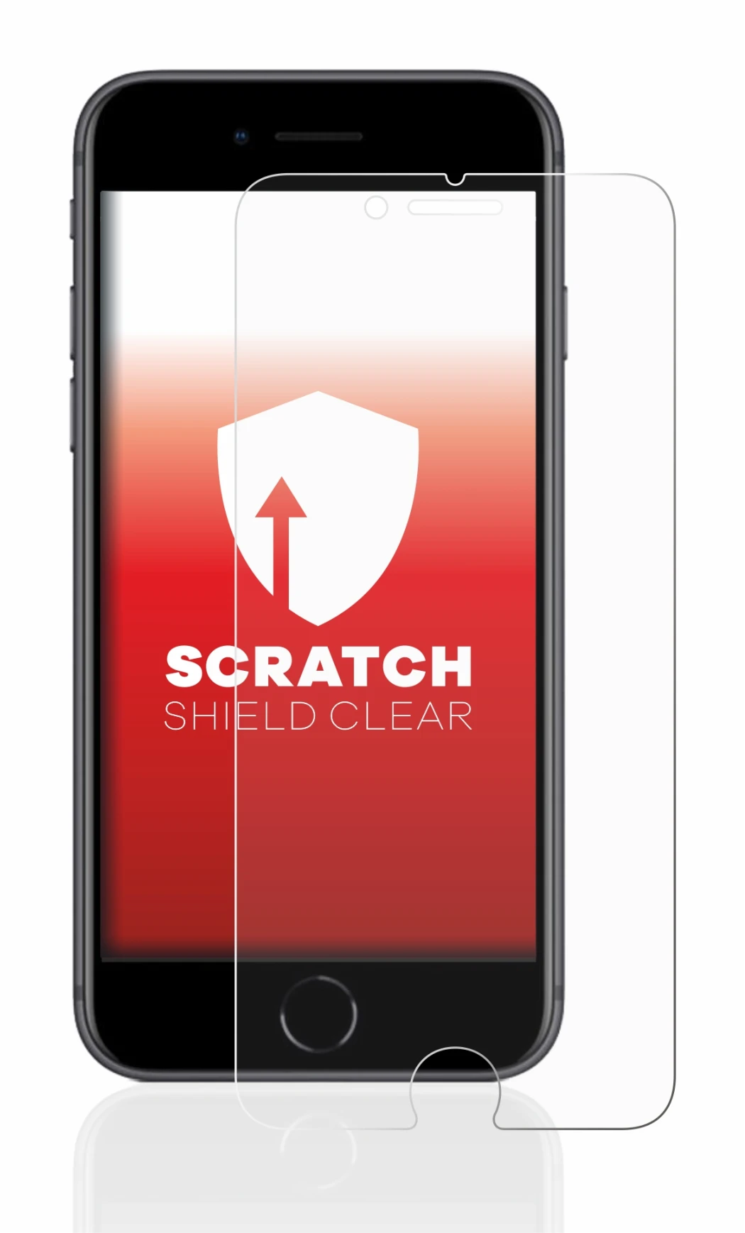 Image of the device Apple iPhone 8 with a wide variety of screen protectors.