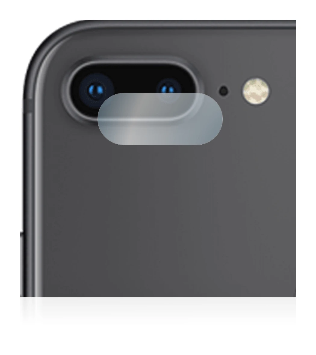 Image of the device Apple iPhone 8 Plus (ONLY Camera Lens) with a wide variety of screen protectors.