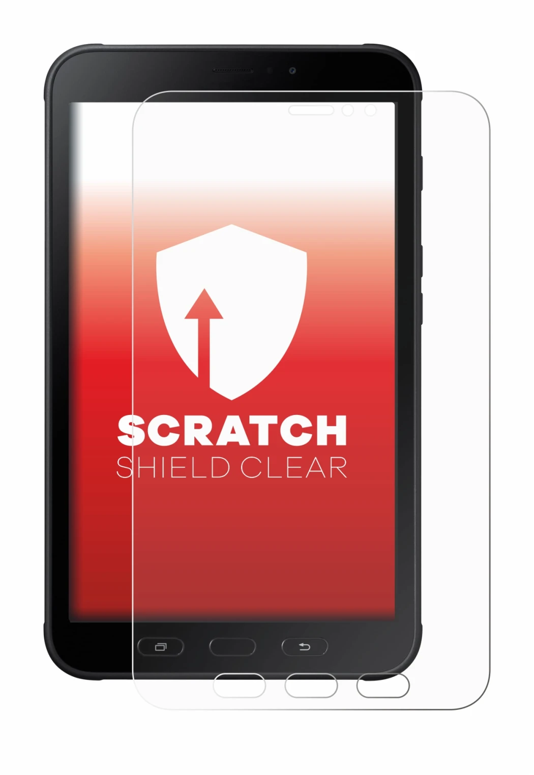 Image of the device Samsung Galaxy Tab Active 2 with a wide variety of screen protectors.