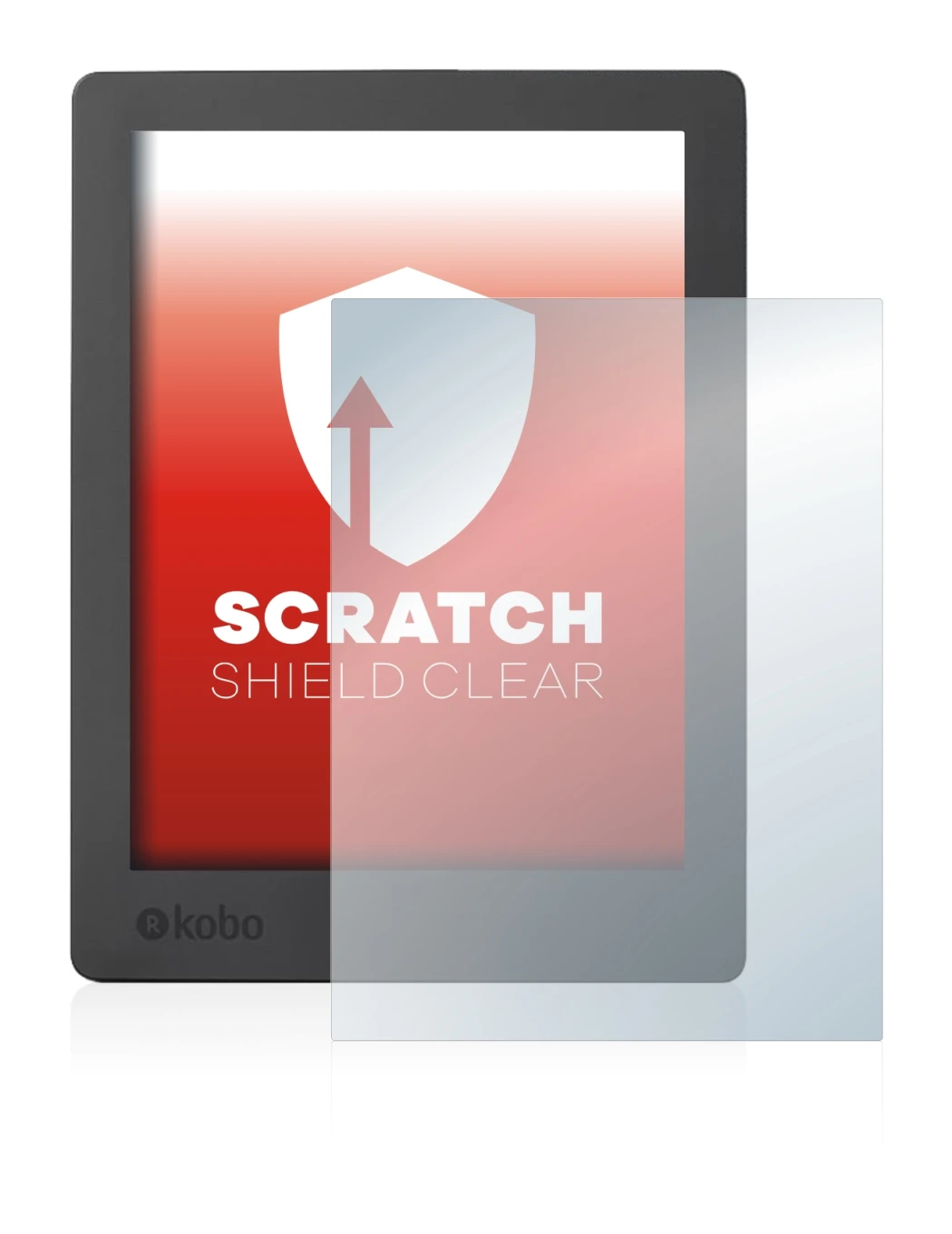 Image of the device Kobo Aura H2O Edition 2 with a wide variety of screen protectors.