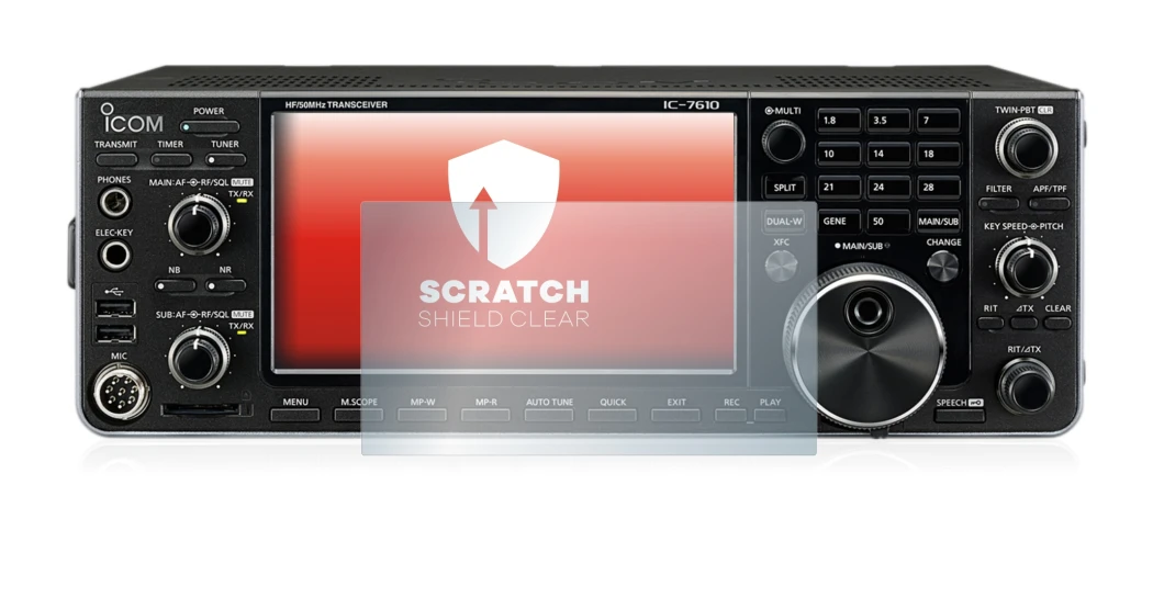 Image of the device Icom IC-7610 with a wide variety of screen protectors.