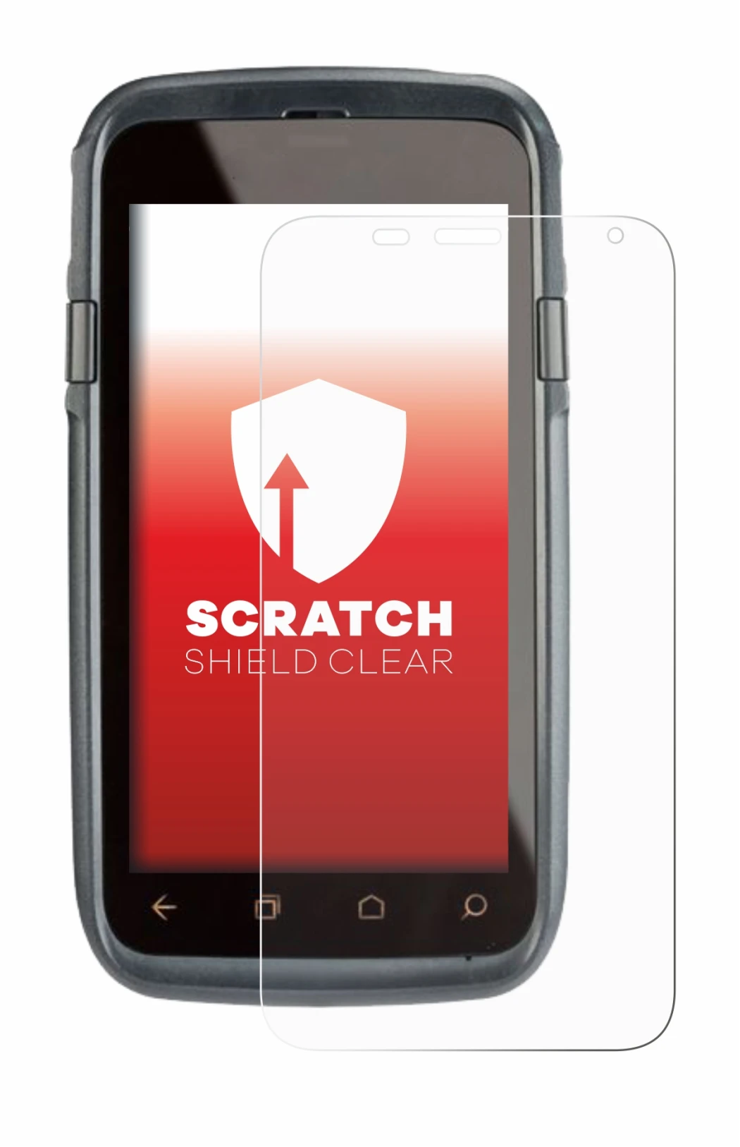 Image of the device Honeywell Dolphin CT60 with a wide variety of screen protectors.