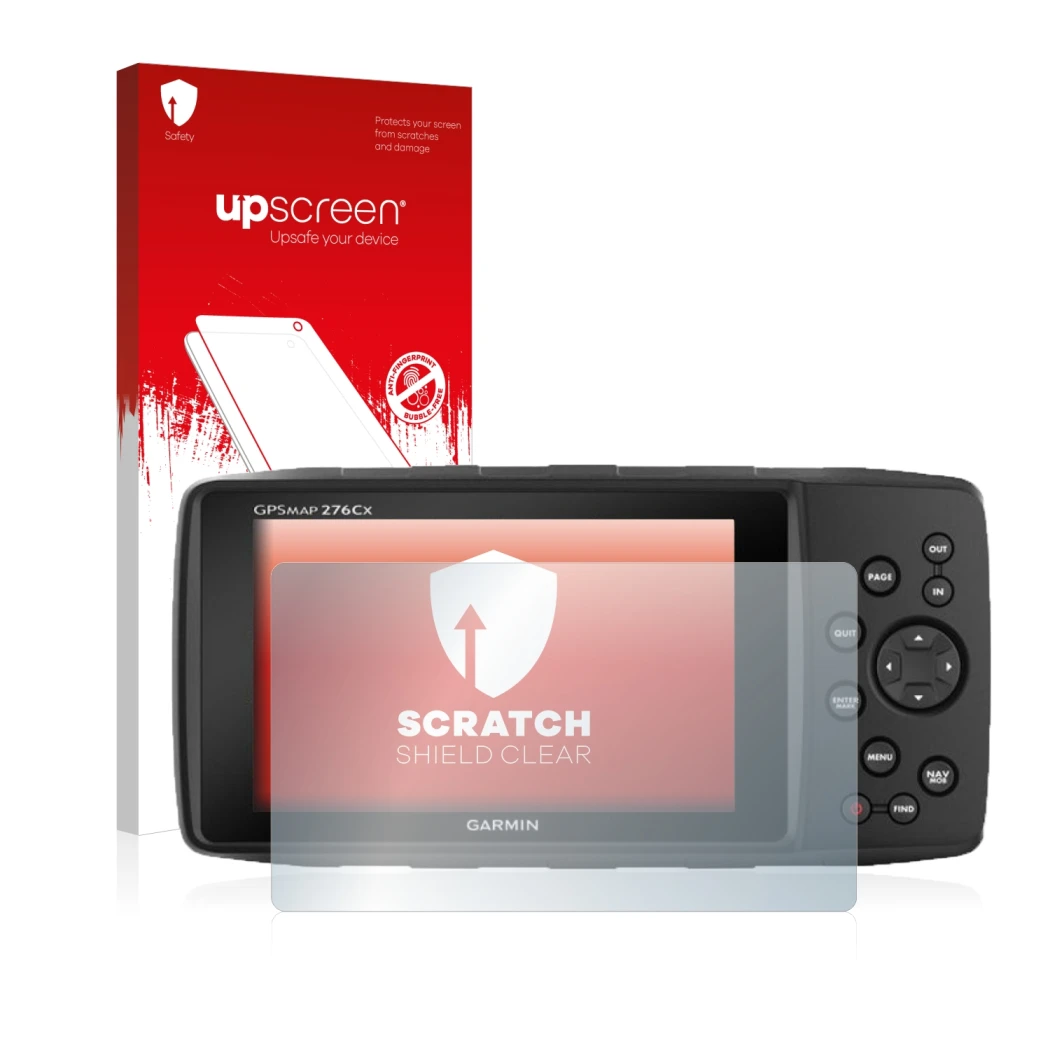 Front side of a product packaging with the brand logo upscreen. Next to it is the device Garmin GPSMAP 276Cx shown with the co