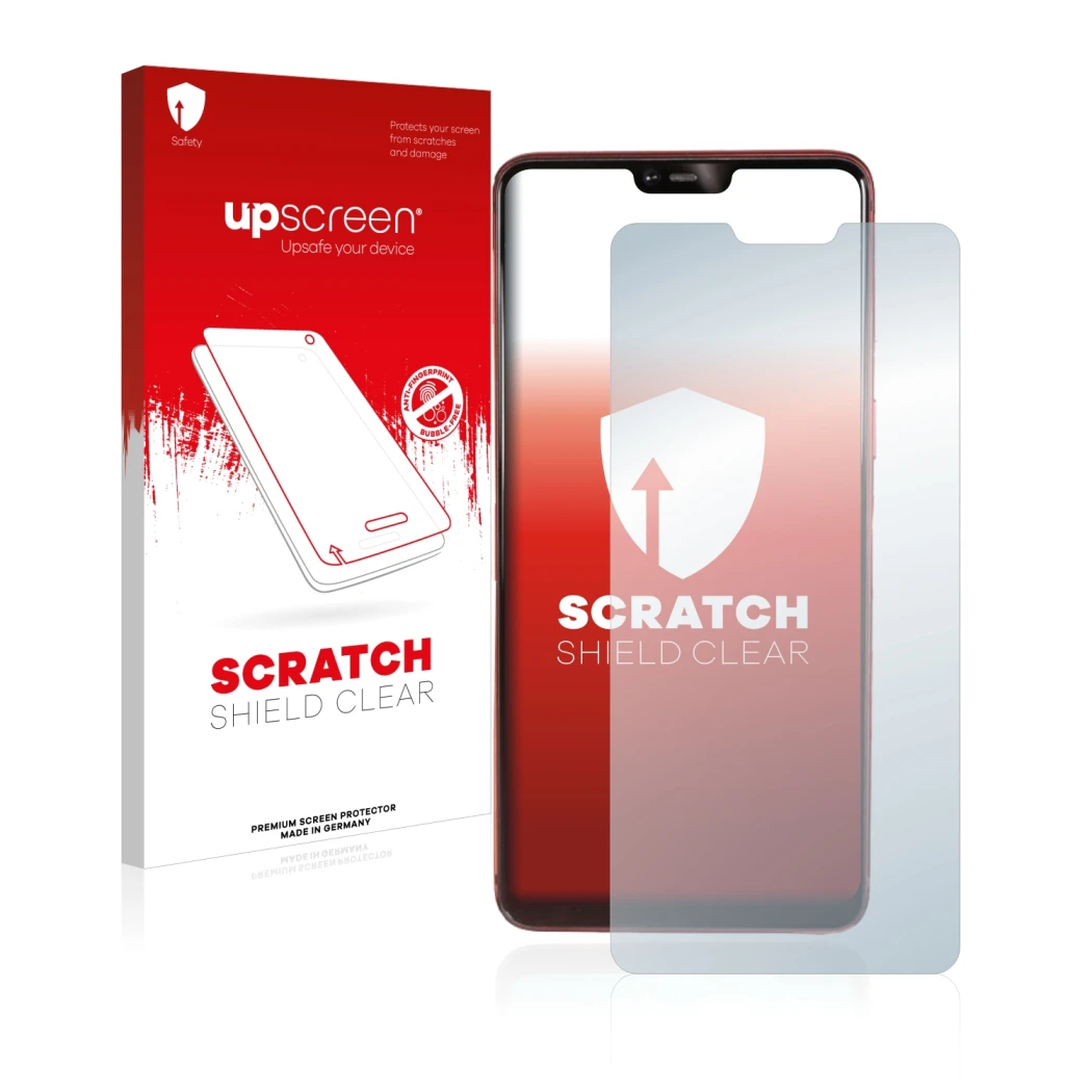 Front side of a product packaging with the brand logo upscreen. Next to it is the device Oppo R15 Pro shown with the correspon