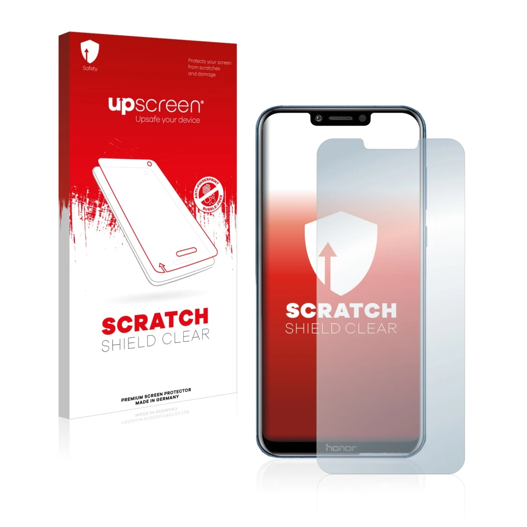 Front side of a product packaging with the brand logo upscreen. Next to it is the device Honor Play shown with the correspondi