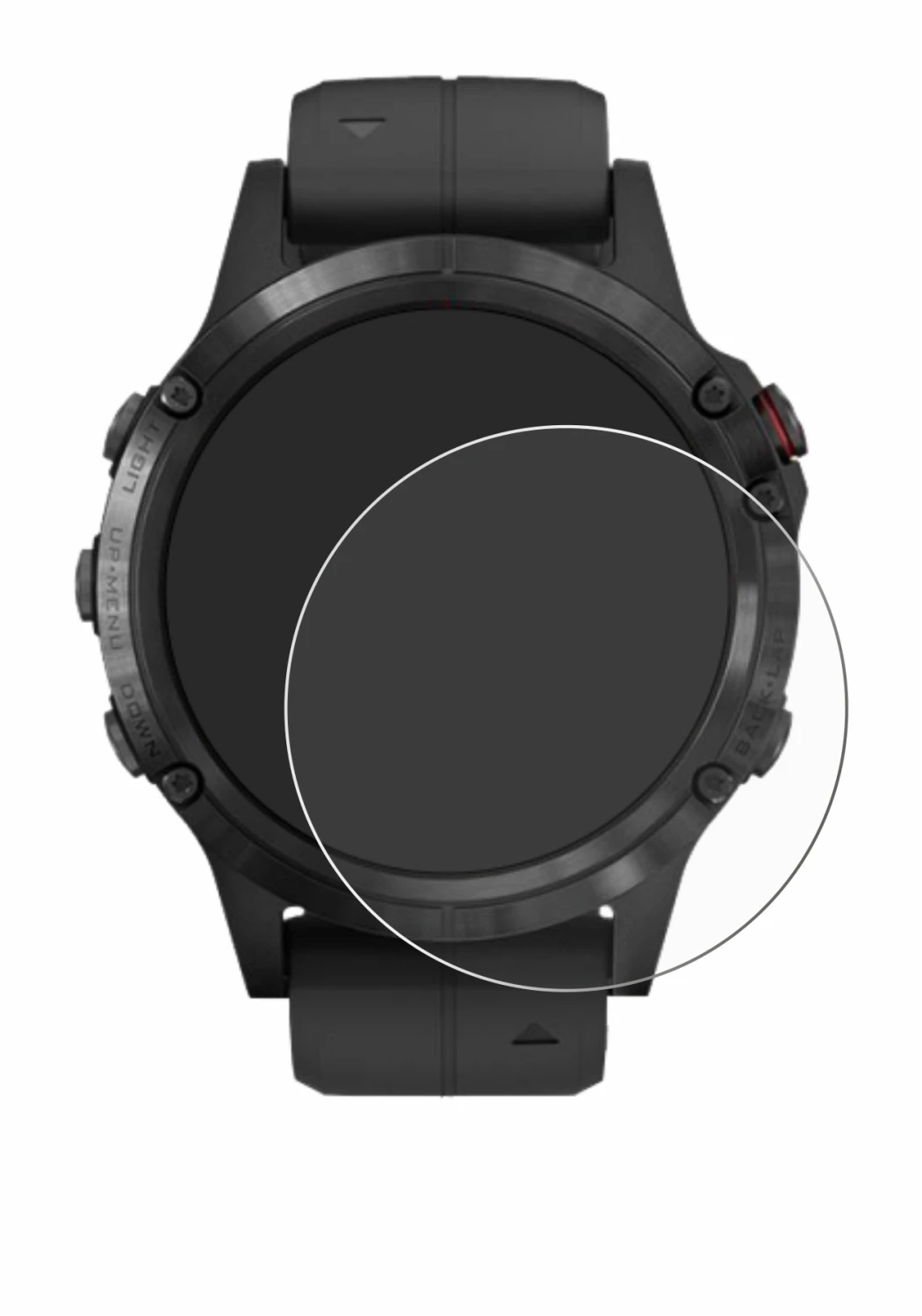Image of the device Garmin Fenix 5 Plus (47 mm) with a wide variety of screen protectors.