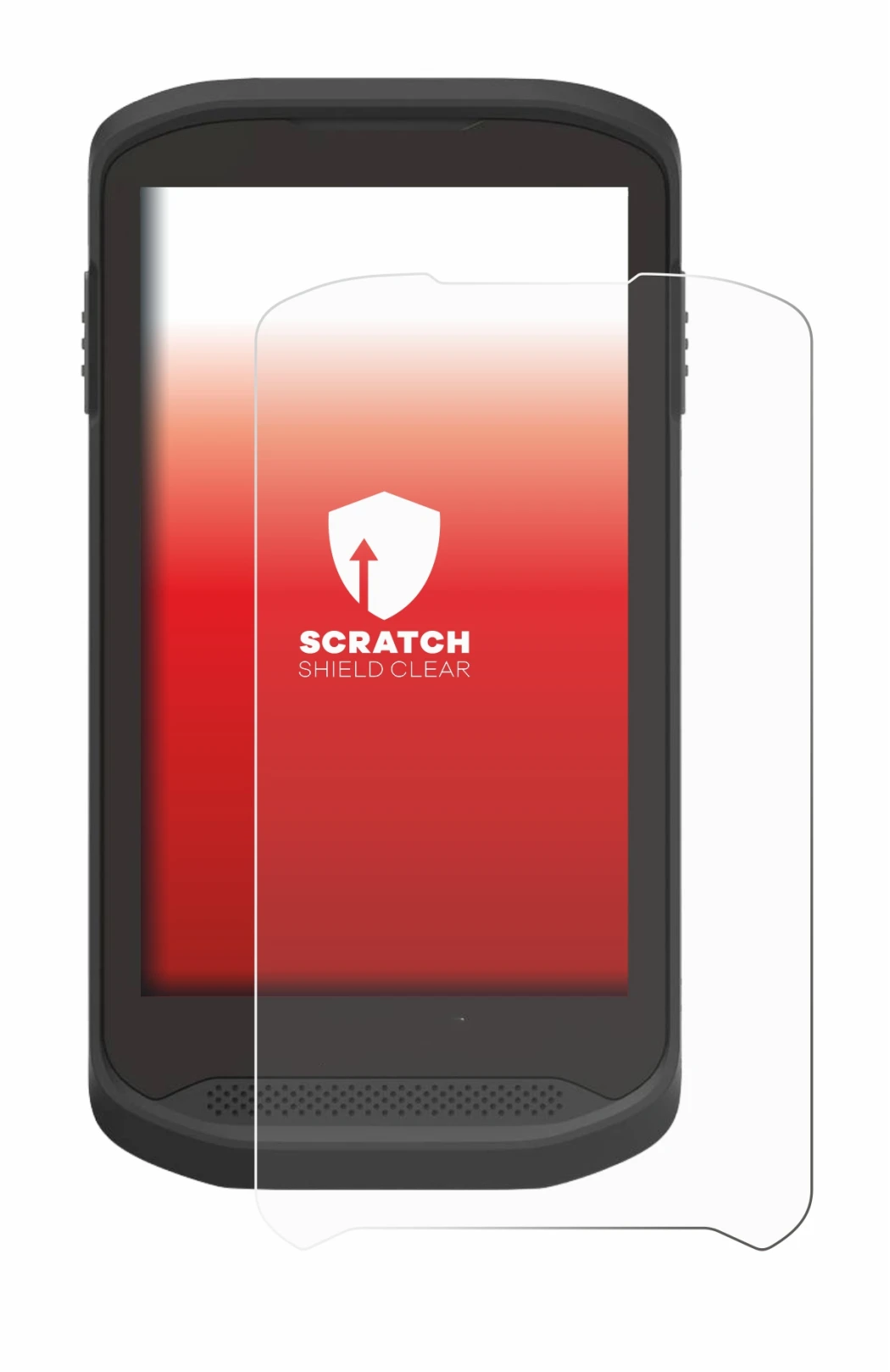 Image of the device Zebra TC25 with a wide variety of screen protectors.