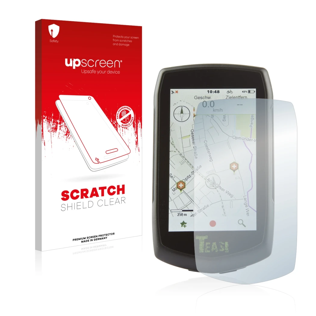 Front side of a product packaging with the brand logo upscreen. Next to it is the device A-Rival Teasi One4 shown with the cor