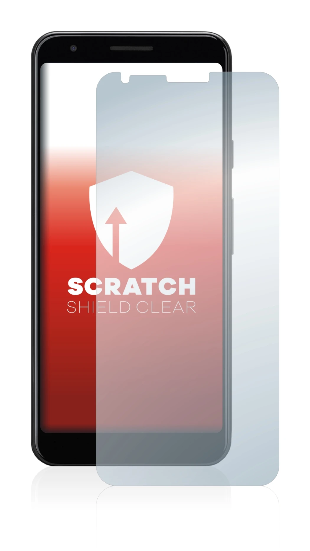 Image of the device Google Pixel 3a XL with a wide variety of screen protectors.