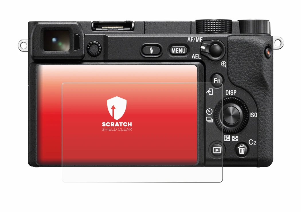 Image of the device Sony Alpha 6400 with a wide variety of screen protectors.