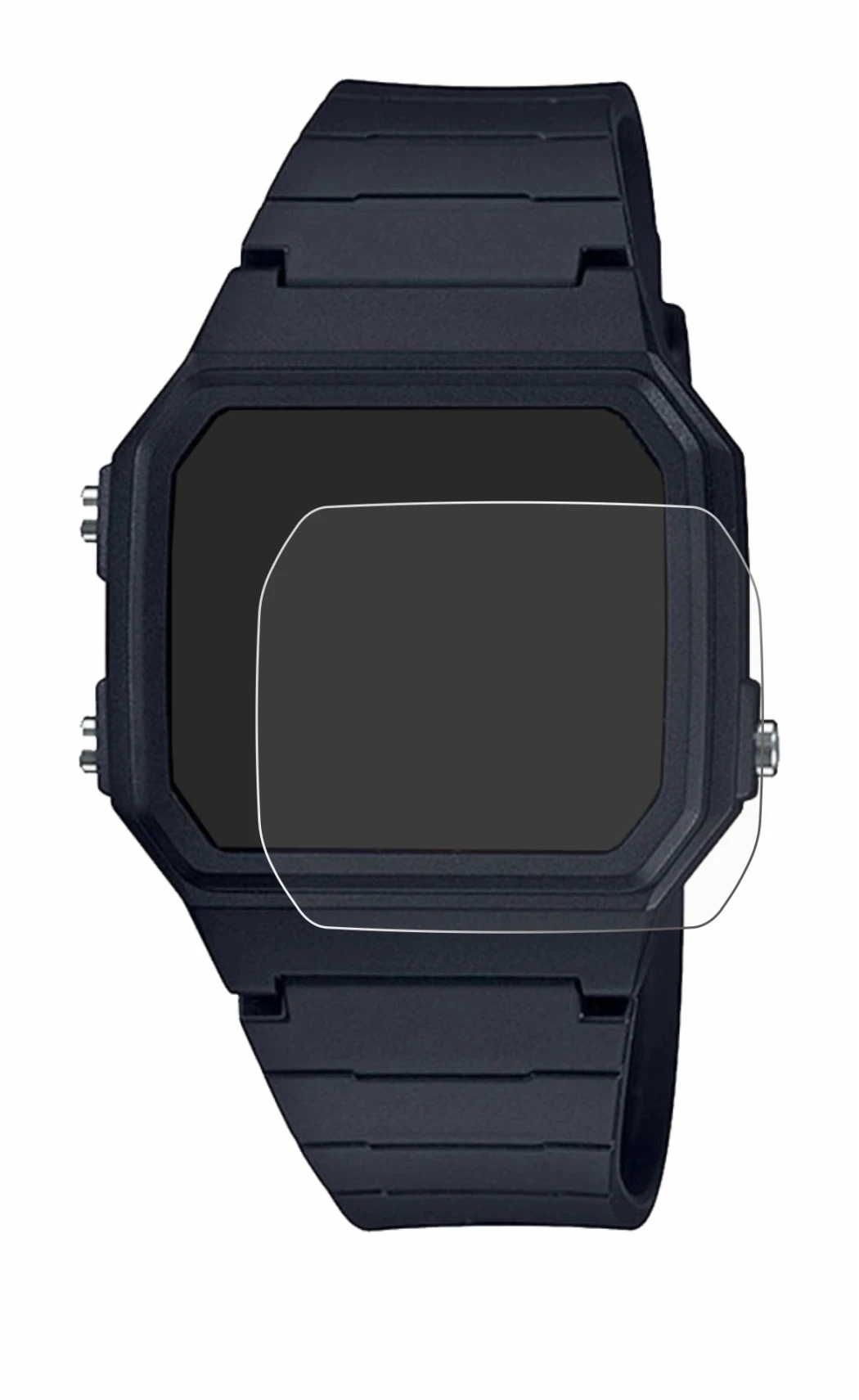 Image of the device Casio Unisex F-91W with a wide variety of screen protectors.