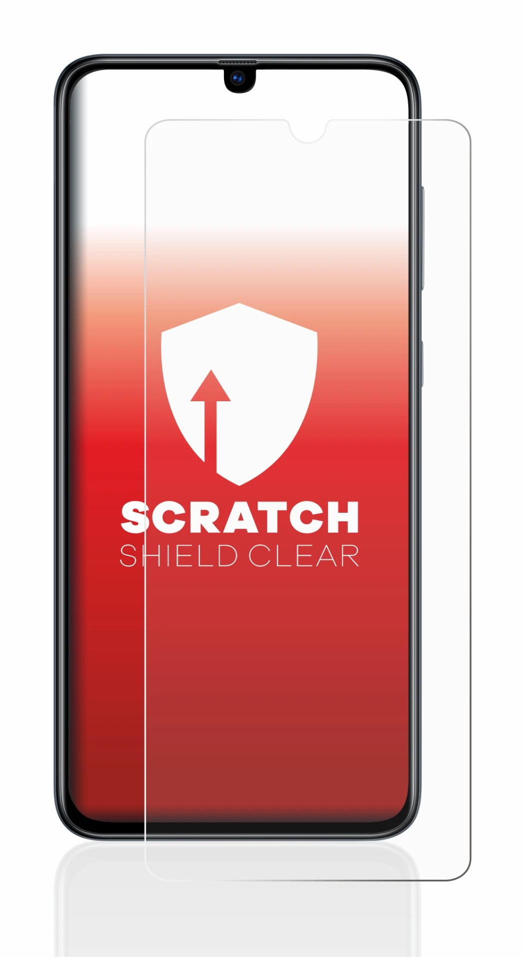 Image of the device Samsung Galaxy A70 with a wide variety of screen protectors.