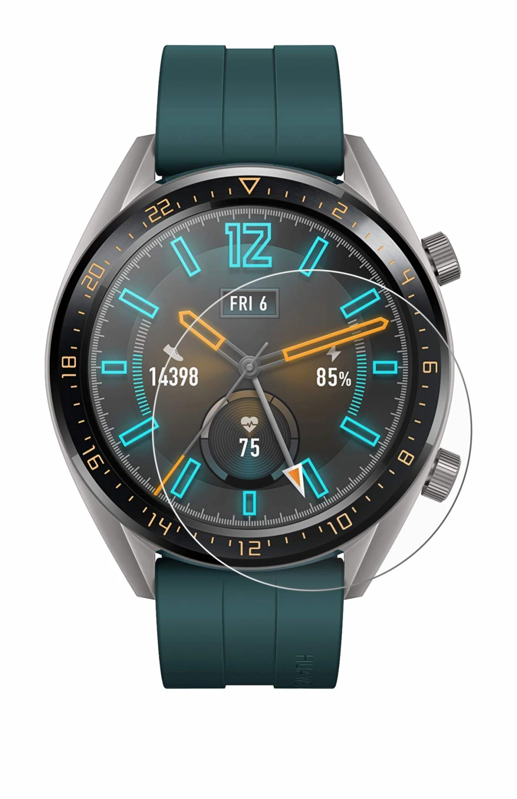 Image of the device Huawei Watch GT Active with a wide variety of screen protectors.