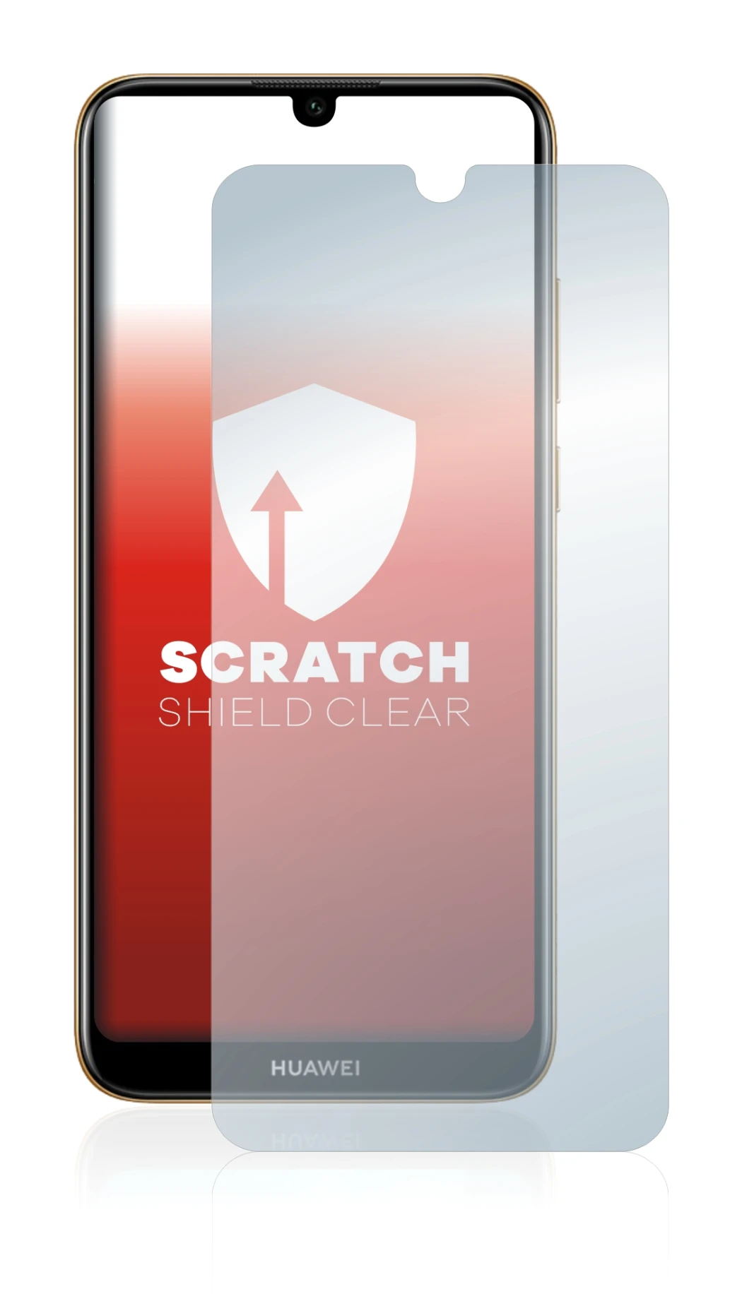 Image of the device Huawei Y6 2019 with a wide variety of screen protectors.