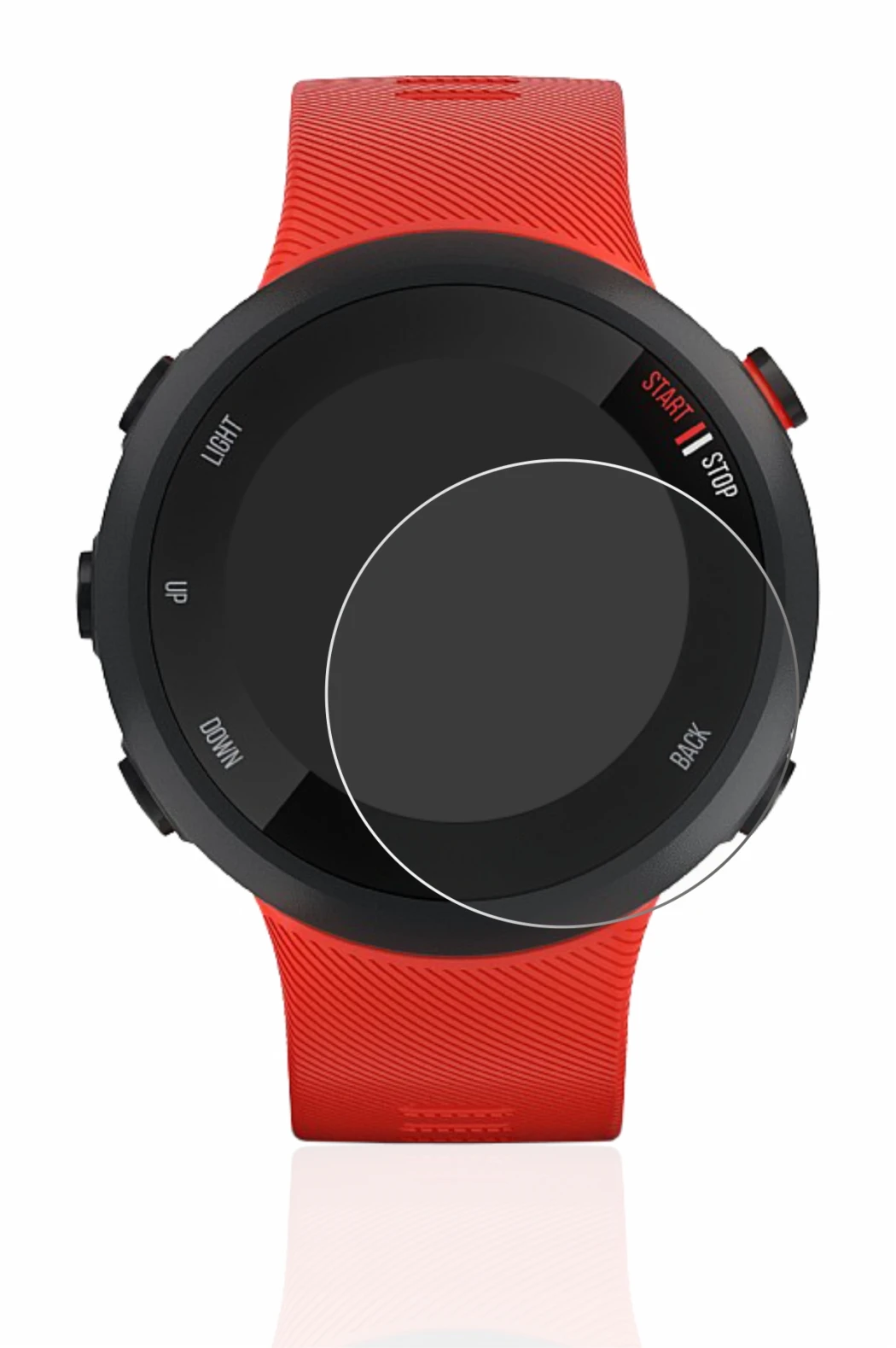Image of the device Garmin Forerunner 45 with a wide variety of screen protectors.