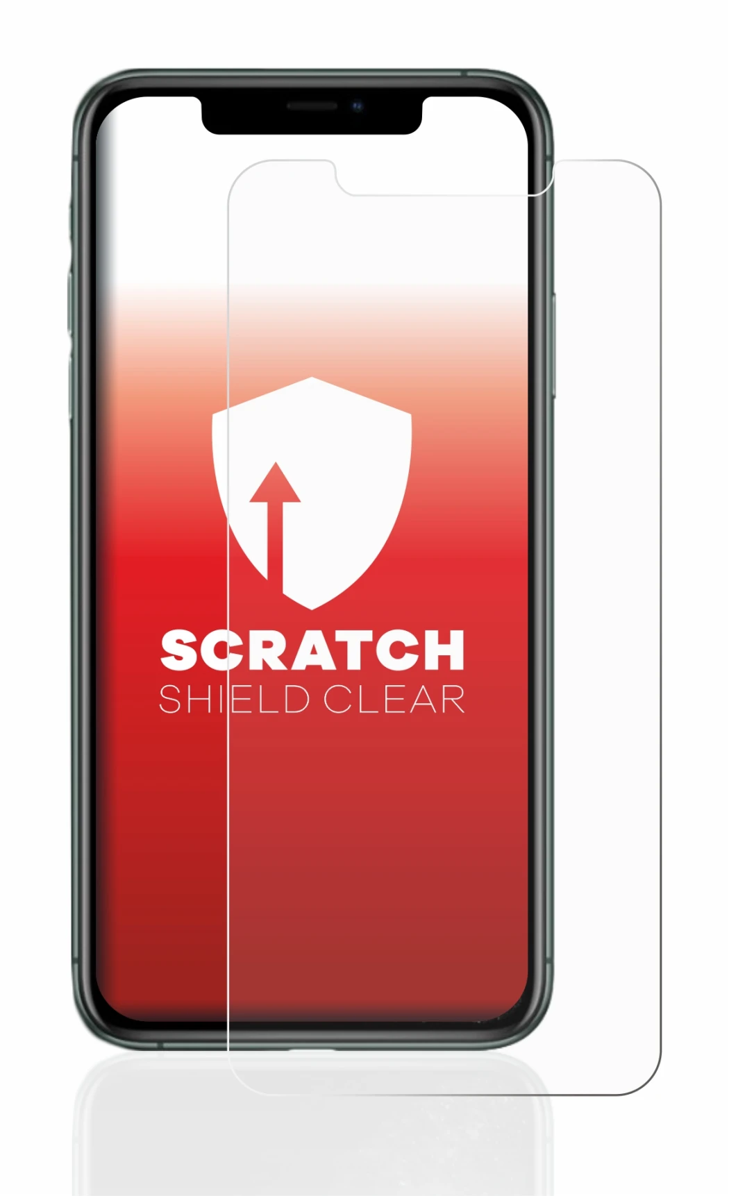 Image of the device Apple iPhone 11 Pro Max with a wide variety of screen protectors.