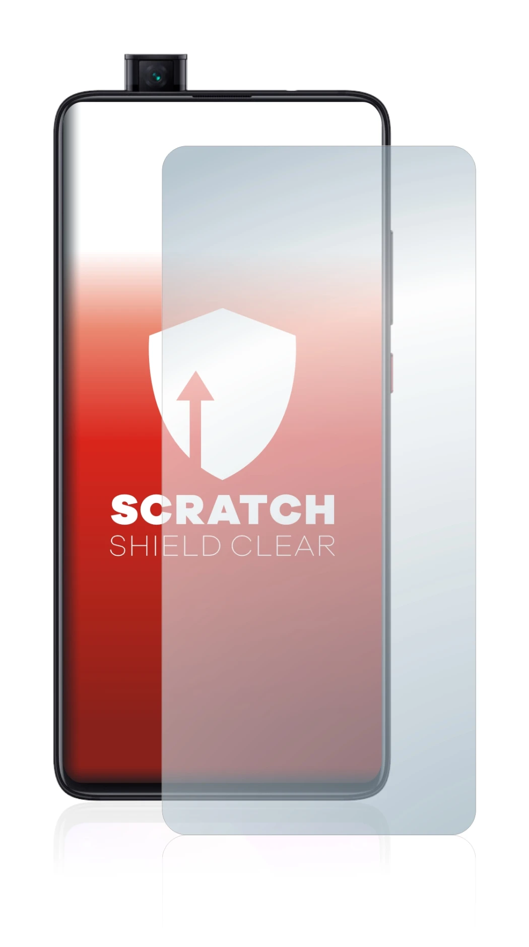 Image of the device Xiaomi Mi 9T Pro with a wide variety of screen protectors.