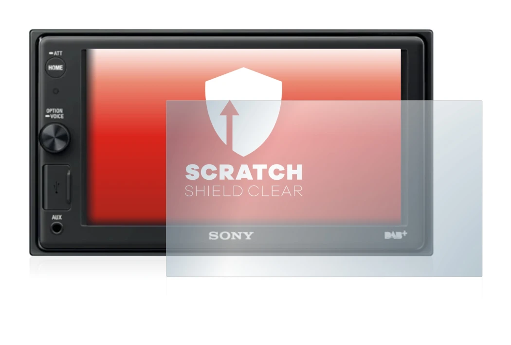 Image of the device Sony XAV-AX1005DB with a wide variety of screen protectors.