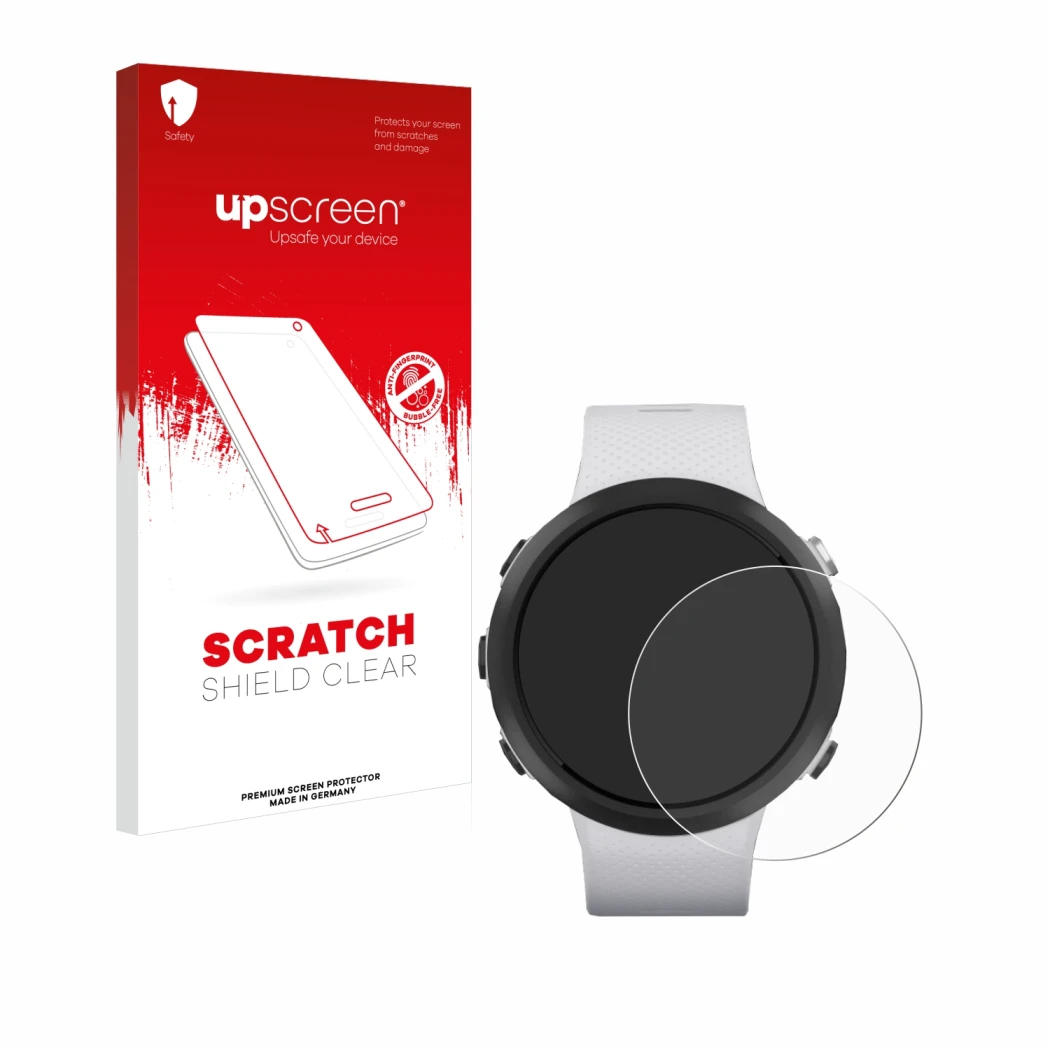 Front side of a product packaging with the brand logo upscreen. Next to it is the device Garmin Swim 2 shown with the correspo