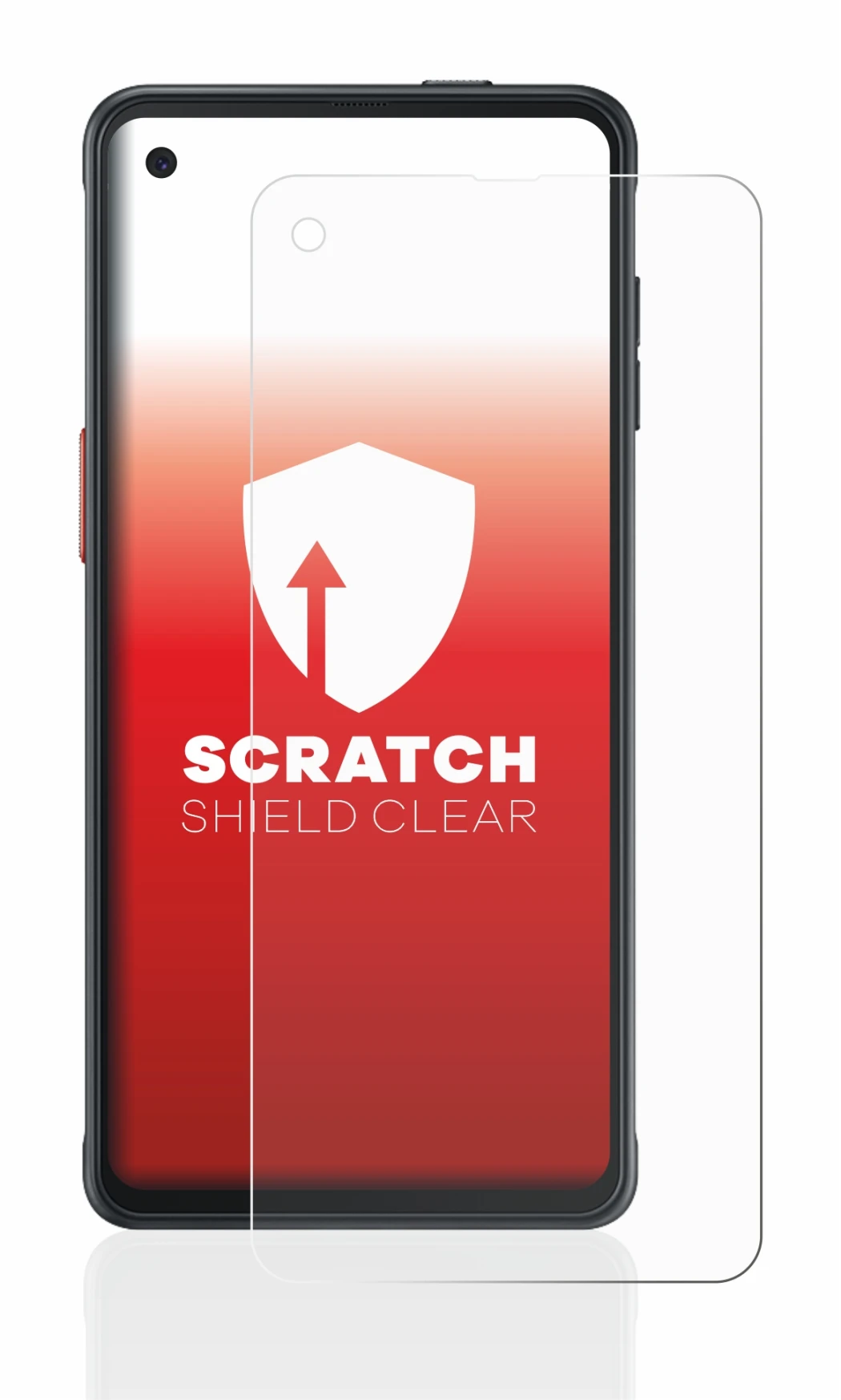 Image of the device Samsung Galaxy XCover Pro with a wide variety of screen protectors.