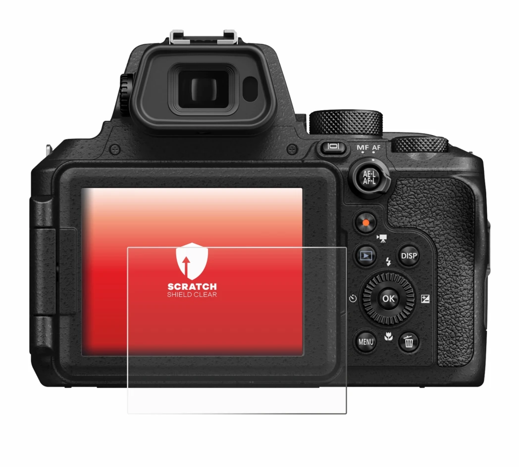 Image of the device Nikon Coolpix P950 with a wide variety of screen protectors.