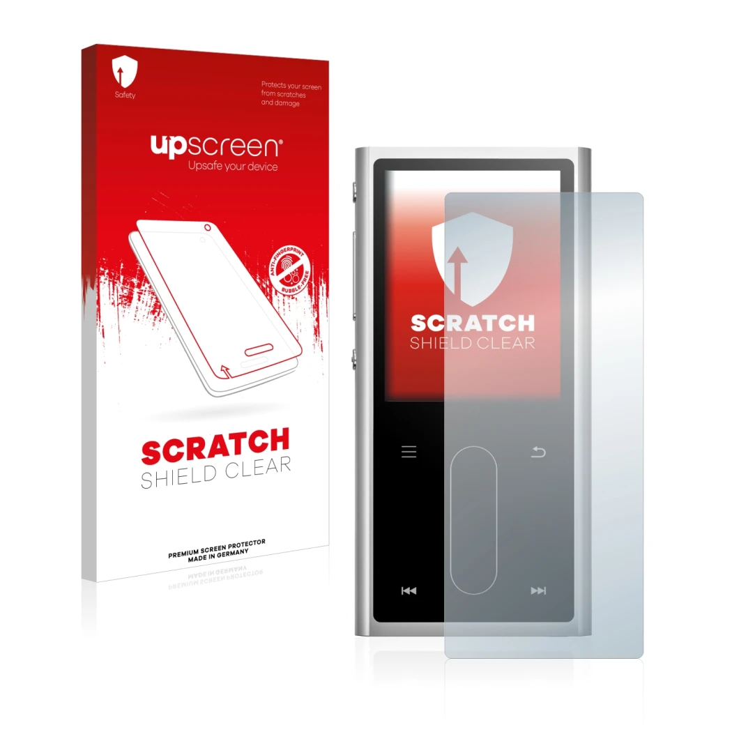 Front side of a product packaging with the brand logo upscreen. Next to it is the device FiiO M3K shown with the corresponding