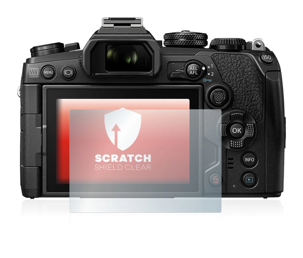 Image of the device Olympus OM-D E-M1 Mark III with a wide variety of screen protectors.