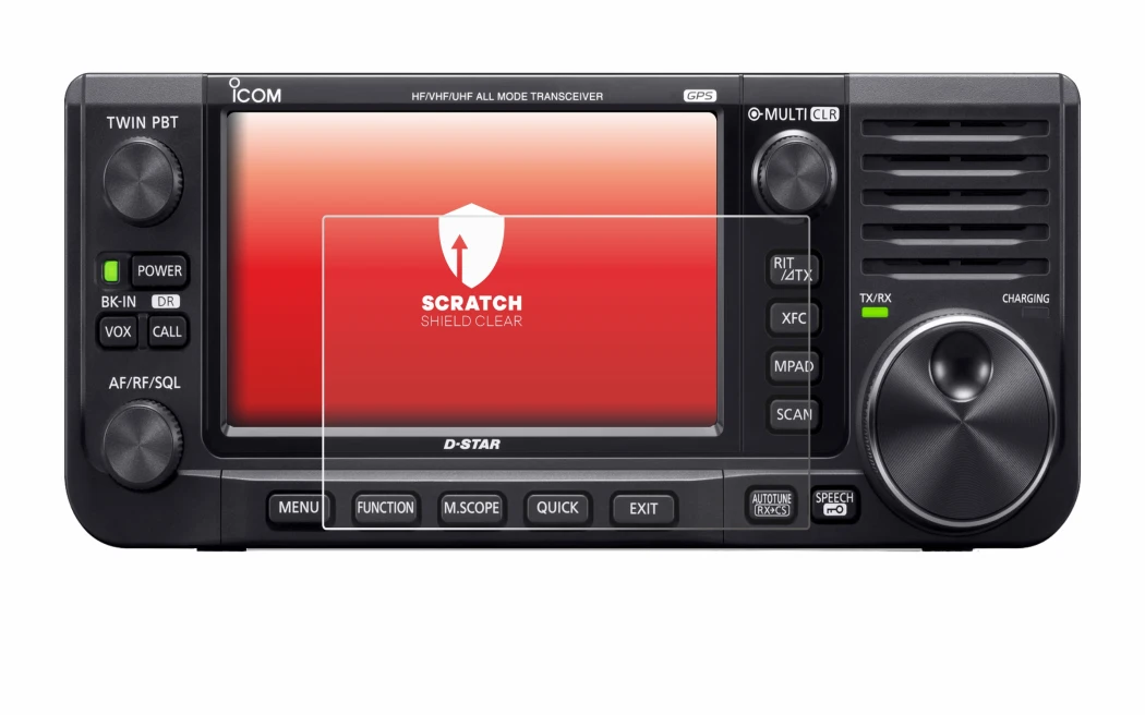 Image of the device Icom IC-705 with a wide variety of screen protectors.