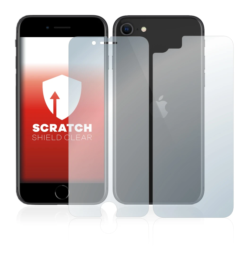 Image of the device Apple iPhone SE 2 2020 (Front+Back) with a wide variety of screen protectors.
