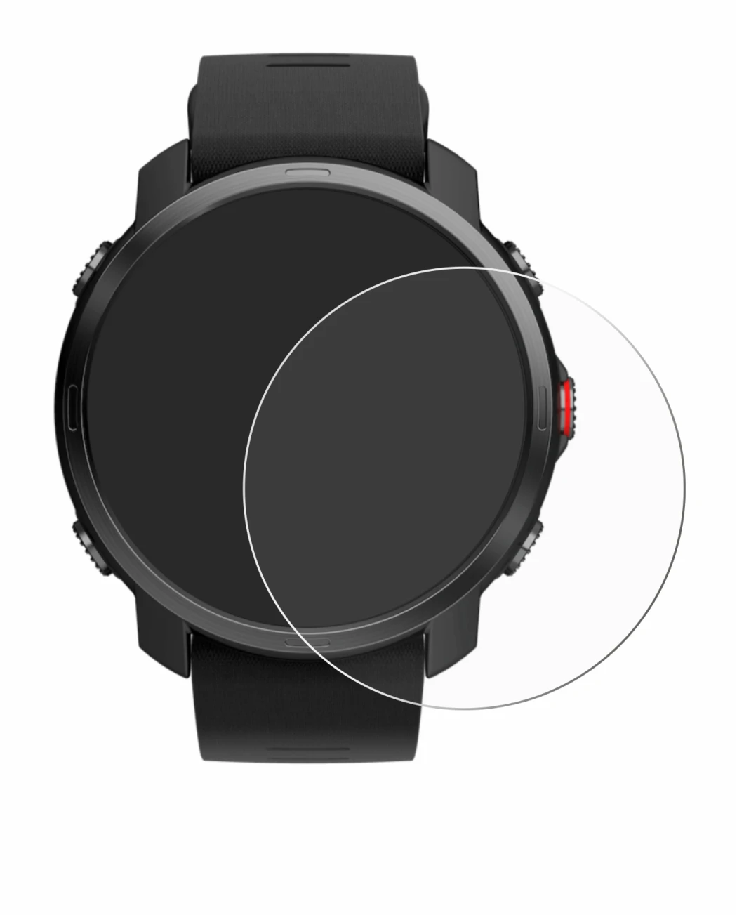 Image of the device Polar Grit X with a wide variety of screen protectors.