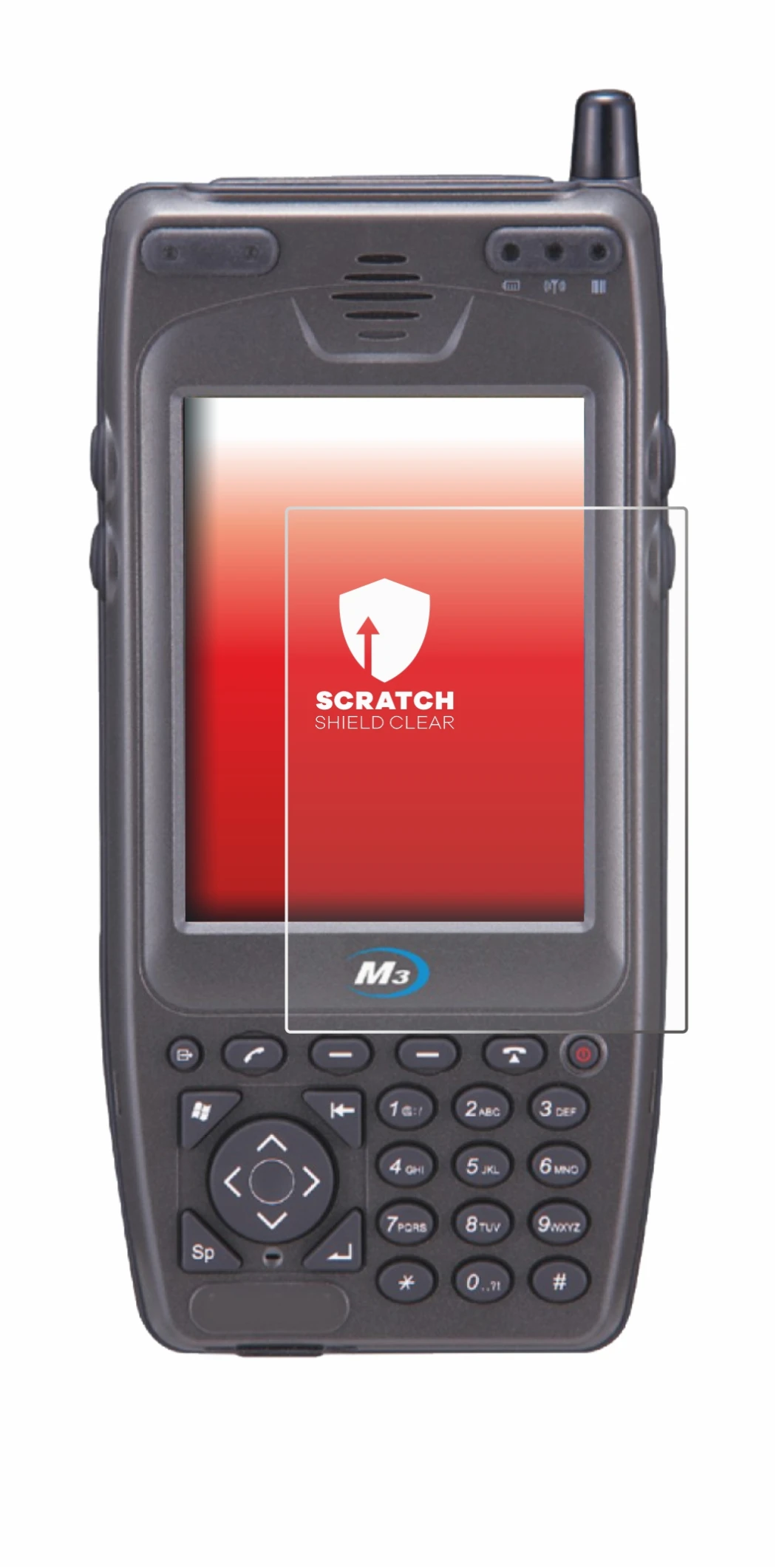 Image of the device M3 Mobile M3 SKY MC-7500S with a wide variety of screen protectors.