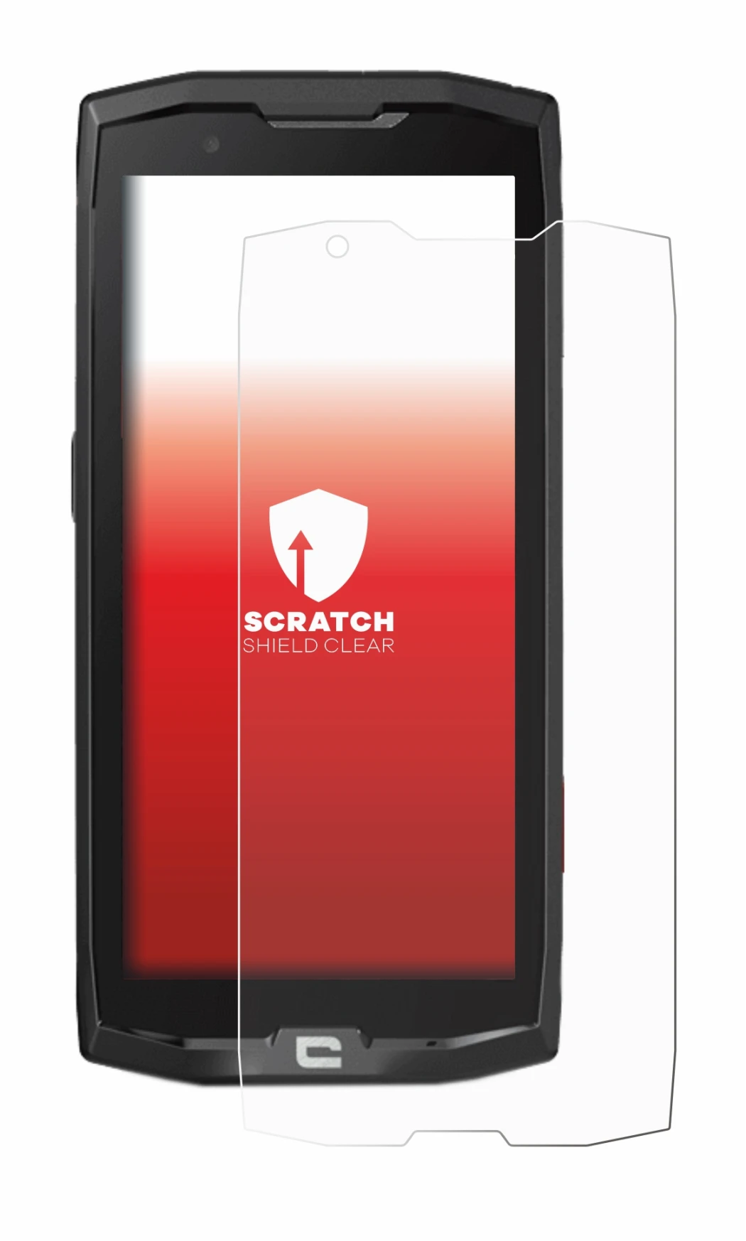 Image of the device Crosscall Core X4 with a wide variety of screen protectors.