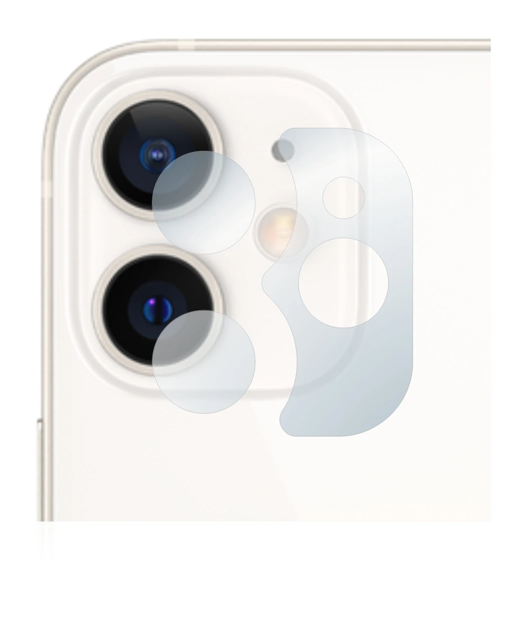 Image of the device Apple iPhone 12 mini (ONLY Camera Lens) with a wide variety of screen protectors.