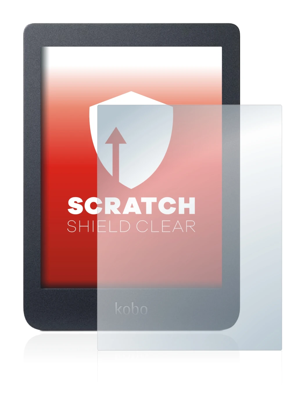 Image of the device Kobo Nia with a wide variety of screen protectors.