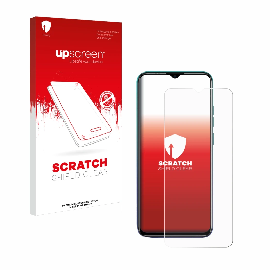 Front side of a product packaging with the brand logo upscreen. Next to it is the device Ulefone Note 9P shown with the corres