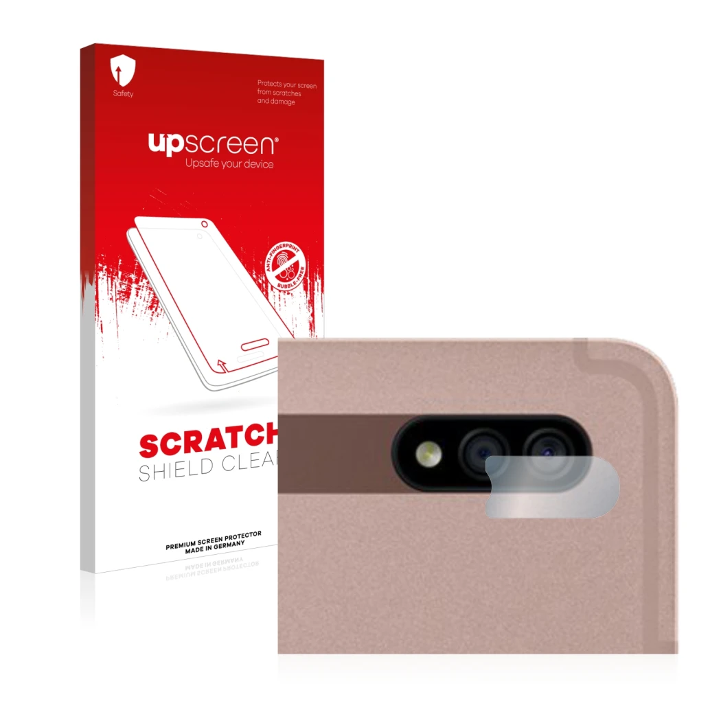 Front side of a product packaging with the brand logo upscreen. Next to it is the device Samsung Galaxy Tab S7 Plus WiFi 2020 